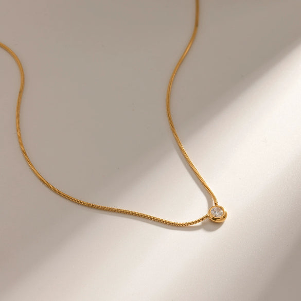 Wholesale Necklace Stainless Steel 925 Silver Geometric Pendant Electroplated For Women