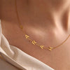 Wholesale Necklace Stainless Steel Snake Bone Chain Electroplating Letters Numbers Text Style