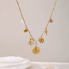 Wholesale Necklace Stainless Steel Star Drop Shape Furnace Vacuum Plating