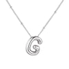 Wholesale Necklace Stainless Steel Titanium Steel Ball Chain Chubby Bubble Letter English Electroplated For Women