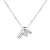 Wholesale Necklace Stainless Steel Titanium Steel Ball Chain Chubby Bubble Letter English Electroplated For Women