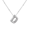 Wholesale Necklace Stainless Steel Titanium Steel Ball Chain Chubby Bubble Letter English Electroplated For Women