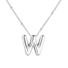 Wholesale Necklace Stainless Steel Titanium Steel Ball Chain Chubby Bubble Letter English Electroplated For Women