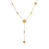Wholesale Necklace Stainless Steel Titanium Steel Diamondencrusted Fourleaf Clover Geometric Style O Chain
