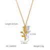 Wholesale Necklace Stainless Steel Titanium Steel Flower Geometric Electroplated Women's