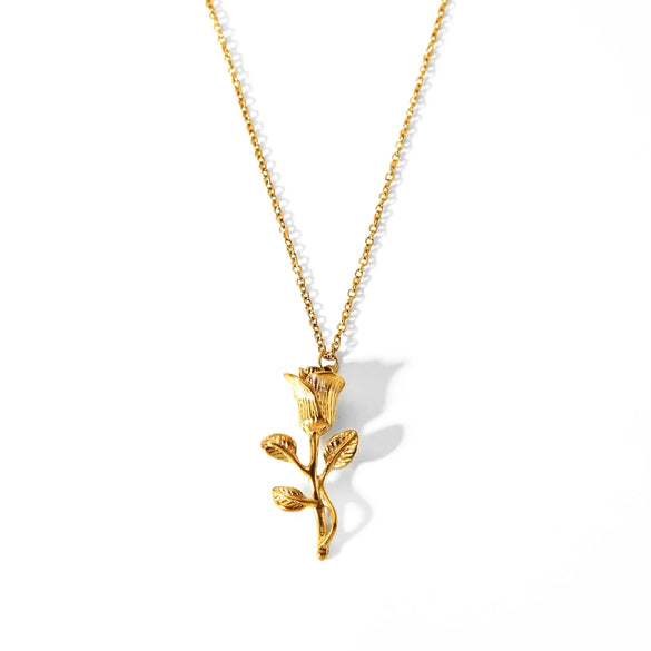 Wholesale Necklace Stainless Steel Titanium Steel Flower Geometric Electroplated Women's