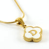 Wholesale Necklace 316L Stainless Steel 316L Stainless Steel Fourleaf Clover Shell Letter Pendant Snake Bone Chain Electroplating Women's Style