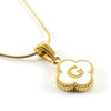 Wholesale Necklace 316L Stainless Steel 316L Stainless Steel Fourleaf Clover Shell Letter Pendant Snake Bone Chain Electroplating Women's Style