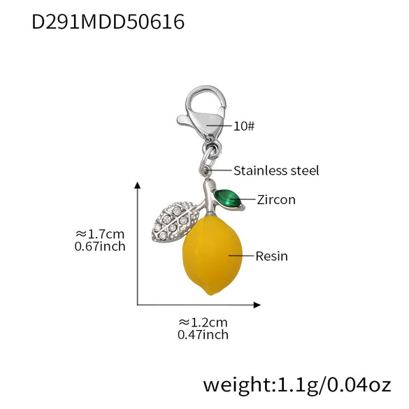 Wholesale Necklace Stainless Steel Titanium Steel Fruit Geometric Handmade Electroplated