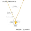 Wholesale Necklace Stainless Steel Titanium Steel Fruit Geometric Handmade Electroplated