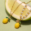 Wholesale Necklace Stainless Steel Titanium Steel Fruit Geometric Handmade Electroplated