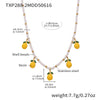 Wholesale Necklace Stainless Steel Titanium Steel Fruit Geometric Handmade Electroplated