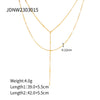 Wholesale Necklace Stainless Steel Titanium Steel Geometric Double Layer Y Shaped Electroplated Light Luxury Style For Women
