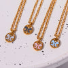Wholesale Necklace Stainless Steel Titanium Steel Geometric Handpainted Butterfly Totem Guardian Plated With 18K Gold And Color Preservation