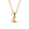 Wholesale Necklace Stainless Steel Titanium Steel Geometric Letter Electroplated
