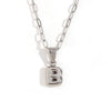Wholesale Necklace Stainless Steel Titanium Steel Geometric Letter Electroplated