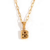 Wholesale Necklace Stainless Steel Titanium Steel Geometric Letter Electroplated