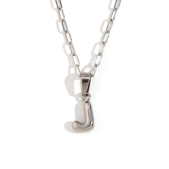 Wholesale Necklace Stainless Steel Titanium Steel Geometric Letter Electroplated