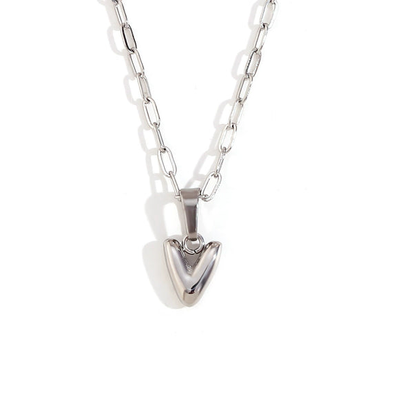 Wholesale Necklace Stainless Steel Titanium Steel Geometric Letter Electroplated