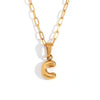 Wholesale Necklace Stainless Steel Titanium Steel Geometric Letter Electroplated