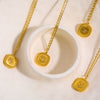 Wholesale Necklace Stainless Steel Titanium Steel Geometric Natural Electroplating Women's
