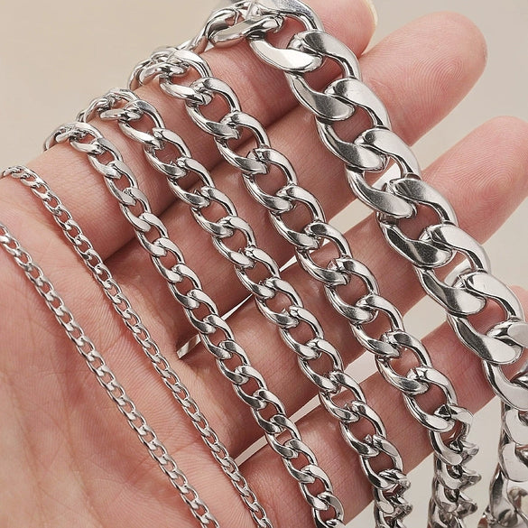 Wholesale Necklace Stainless Steel Titanium Steel Geometric Nk Chain Electroplating Punk Simple Unisex
