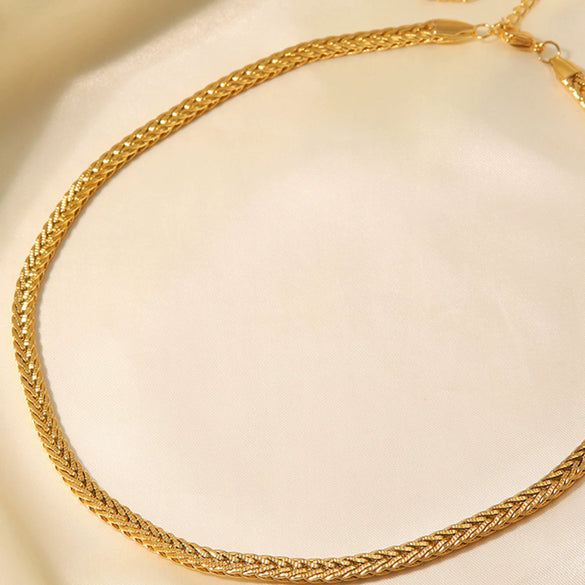 Wholesale Necklace Stainless Steel Titanium Steel Geometric Twist Chain Electroplated