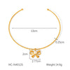Wholesale Necklace Stainless Steel Titanium Steel Heart Bow Geometric Electroplating Style For Women