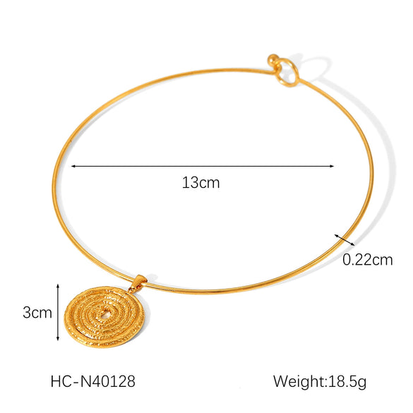 Wholesale Necklace Stainless Steel Titanium Steel Heart Bow Geometric Electroplating Style For Women