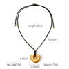 Wholesale Necklace Stainless Steel Titanium Steel Heart Geometric Ins Style 18K Goldplated