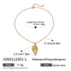 Wholesale Necklace Stainless Steel Titanium Steel Heart Shape Electroplating Design With Diamond Moon Star Half Love Beaded For Women