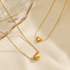Wholesale Necklace Stainless Steel Titanium Steel Heartshaped Geometric Style Electroplated Women's