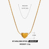Wholesale Necklace Stainless Steel Titanium Steel Heartshaped Geometric Style Electroplated Women's