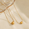 Wholesale Necklace Stainless Steel Titanium Steel Heartshaped Geometric Style Electroplated Women's