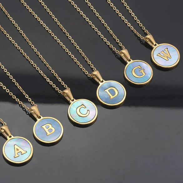 Wholesale Necklace Stainless Steel Titanium Steel Letter Electroplated Fashion Women's Style