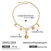 Wholesale Necklace Stainless Steel Titanium Steel Ocean Style Dolphin Seahorse Hammer Pattern Starfish Rib Shell Electroplating