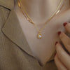 Wholesale Necklace Stainless Steel Titanium Steel Pearl Peanut Irregular Flowers Ushape Drop Shape Electroplating Women's Light Luxury Elegant Fashion