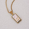 Wholesale Necklace Stainless Steel Titanium Steel Rectangular Pendant With Constellation Star Geometric Pattern Electroplating For Women