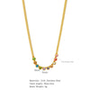 Wholesale Necklace Stainless Steel Titanium Steel Snake Bone Chain Geometric Pattern Electroplating Retro Design Unisex