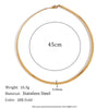 Wholesale Necklace Stainless Steel Titanium Steel Snake Bone Chain Geometric Pattern 18K Gold Plated For Women