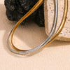 Wholesale Necklace Stainless Steel Titanium Steel Snake Bone Chain Geometric Pattern 18K Gold Plated For Women