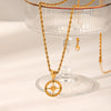 Wholesale Necklace Stainless Steel Titanium Steel Twist Chain Geometric Pattern Electroplating For Women