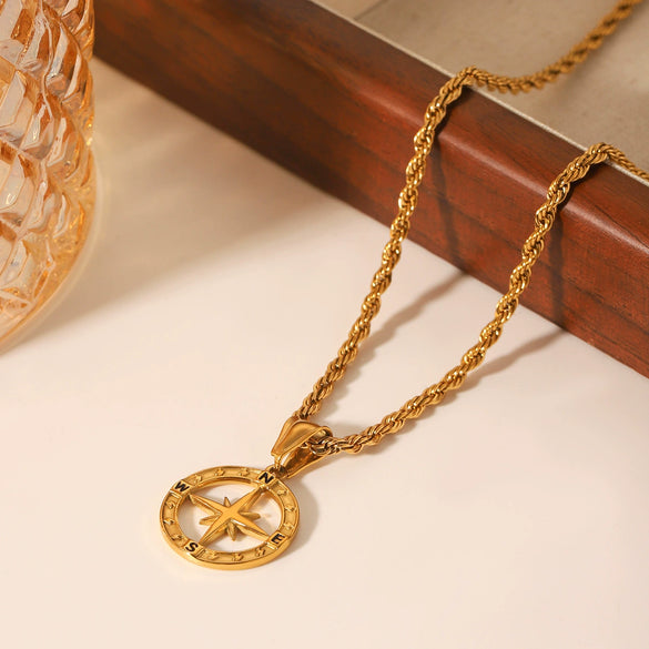 Wholesale Necklace Stainless Steel Titanium Steel Twist Chain Geometric Pattern Electroplating For Women