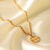 Wholesale Necklace Stainless Steel Titanium Steel Twist Chain Geometric Pattern Electroplating For Women
