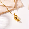 Wholesale Necklace Stainless Steel Twist Chain Water Drop Pendant Retro Punk Electroplating