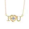 Wholesale Necklace 925 Sterling Silver Beating Heart Pendant With Korean Letter Pattern Electroplated For Women