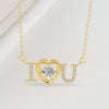 Wholesale Necklace 925 Sterling Silver Beating Heart Pendant With Korean Letter Pattern Electroplated For Women