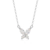 Wholesale Necklace 925 Sterling Silver Butterfly Zircon Inlaid Light Luxury Animal Style
