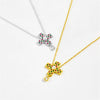 Wholesale Necklace 925 Sterling Silver Cross Zircon Electroplated Geometric Design For Women