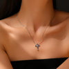 Wholesale Necklace 925 Sterling Silver Cross Zircon Electroplated Geometric Design For Women